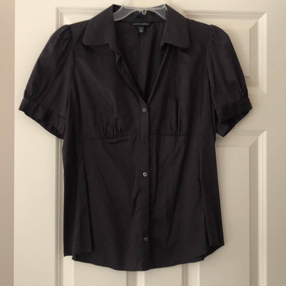 COPY - Fitted Purple Short Sleeve Button Down